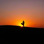 Sunset on the Desert