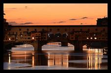 Ponte Vecchio po zmierzchu