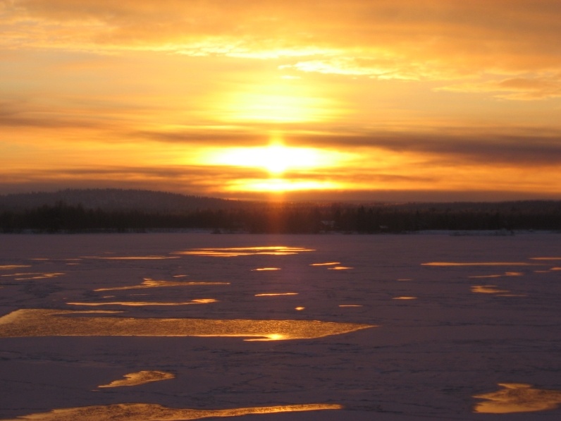zachód nad rzeką Kemijoki