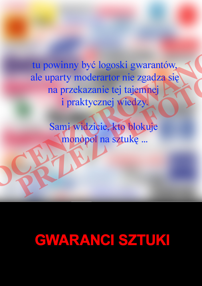Albowiem oczywistą oczywistością jest fakt, że to sprzęt fotograficzny jest odpowiedzialny za wykonanie fotografii a nie fotograf. Fotograf jest czynnikiem, który z użyciem automatycznego wyzwalania spustu migawki - mozna pominąć. Można go wyeliminować. G
