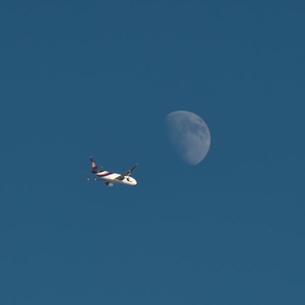 Flying to the moon