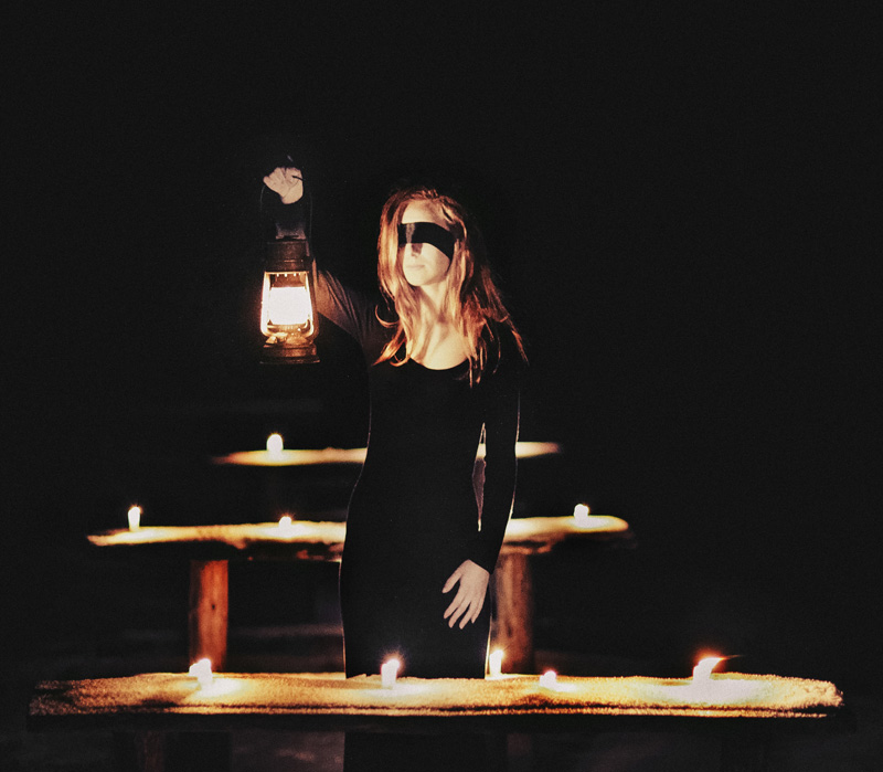 in the darkness...