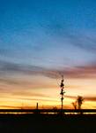 Sunset over A9