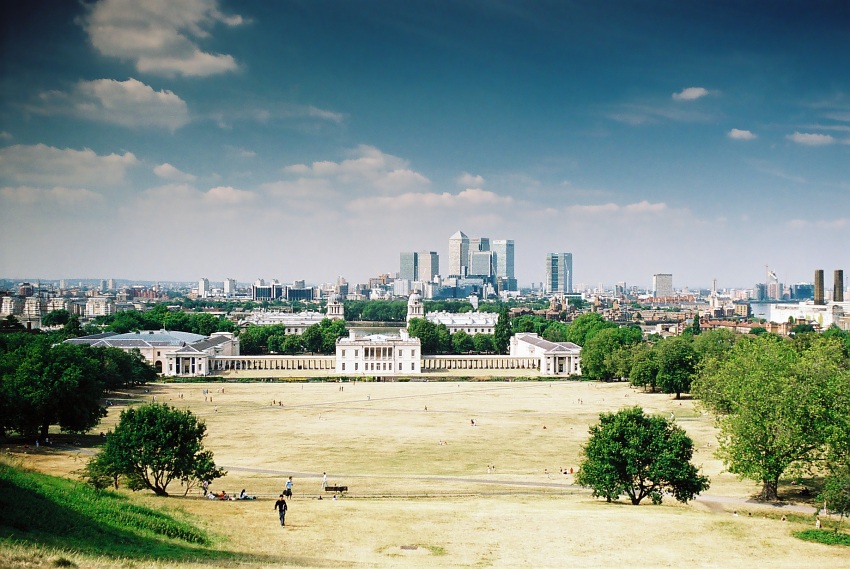 Canary wharf from Greenwich hill