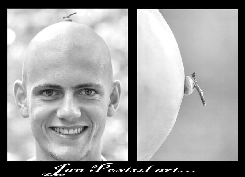 portret z żołędziem