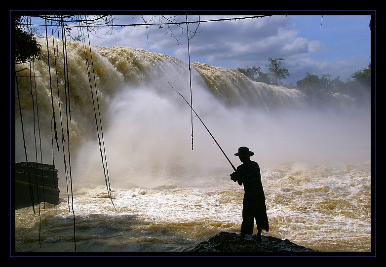A fisherman in the Central Highlands of Vietnam