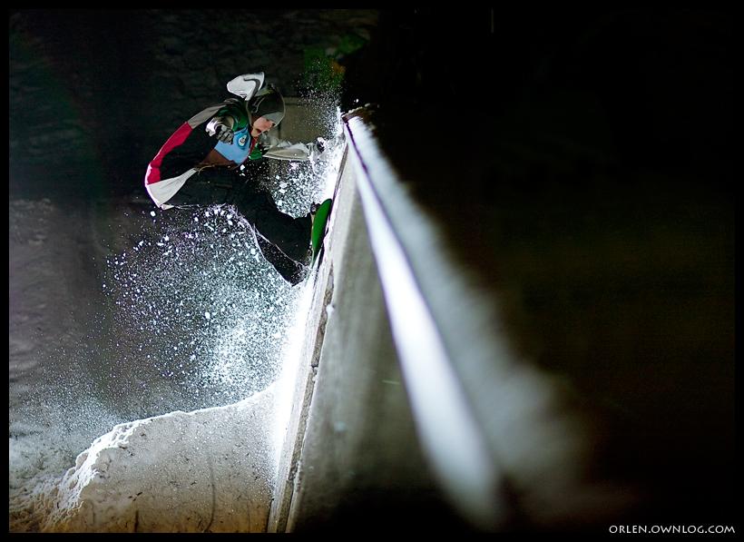 Skok typu \"wall and ride\"
