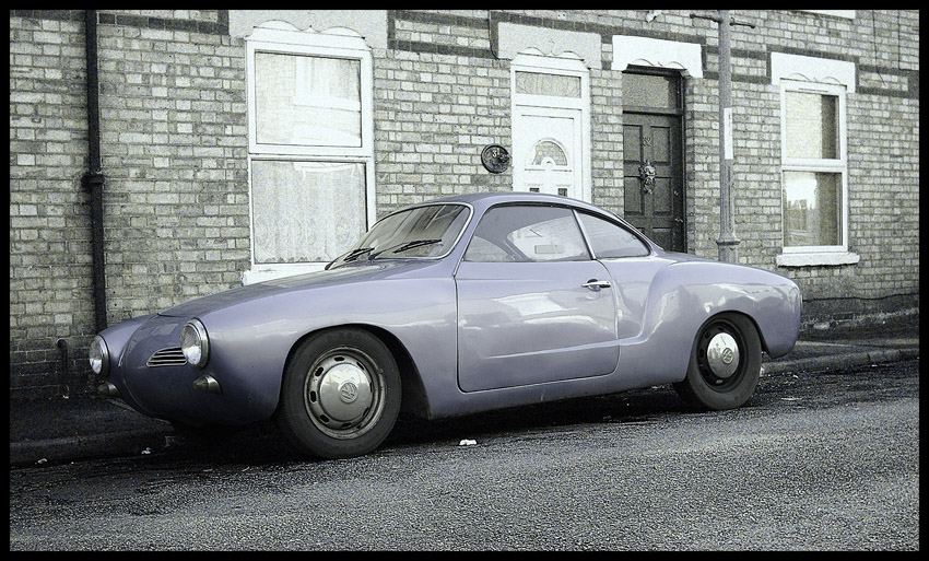 blue car
