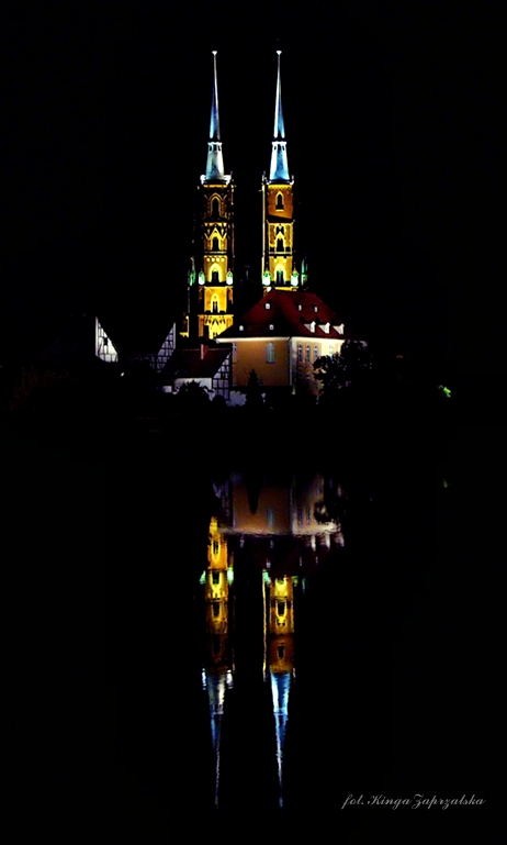 Katedra nocą- Wrocław
