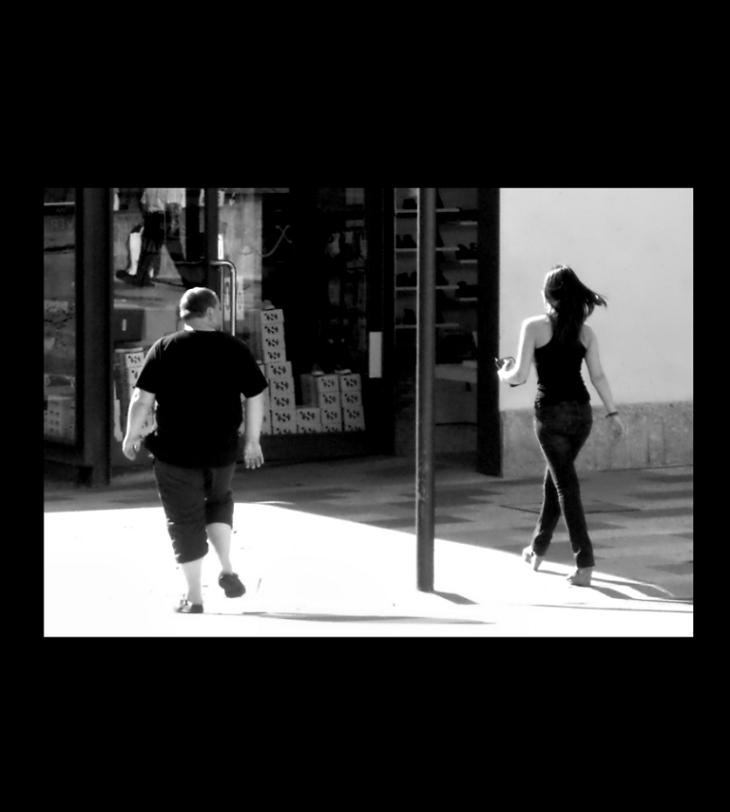 el chico gordo y la chica bonita