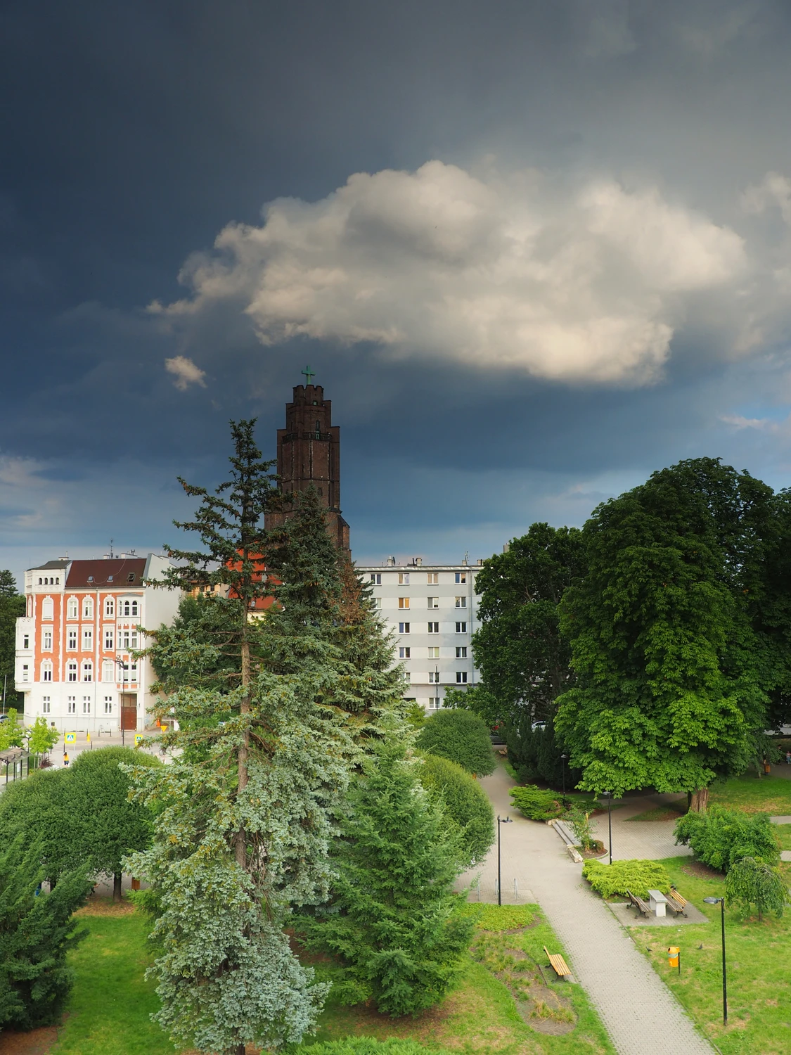 Widok z parapetu.