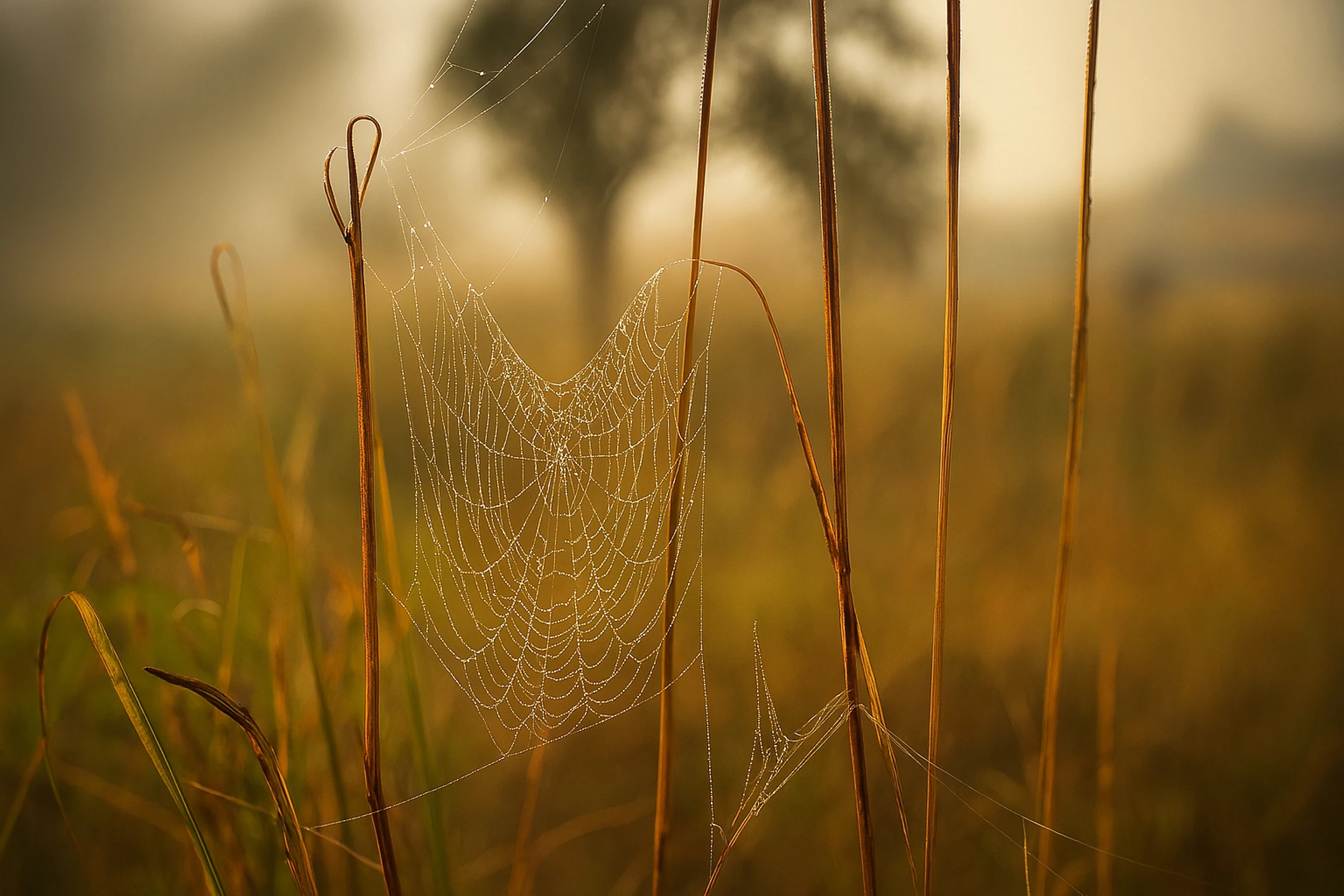 Pajęczyna o poranku
