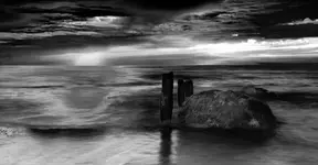 Zachód słońca w B&W