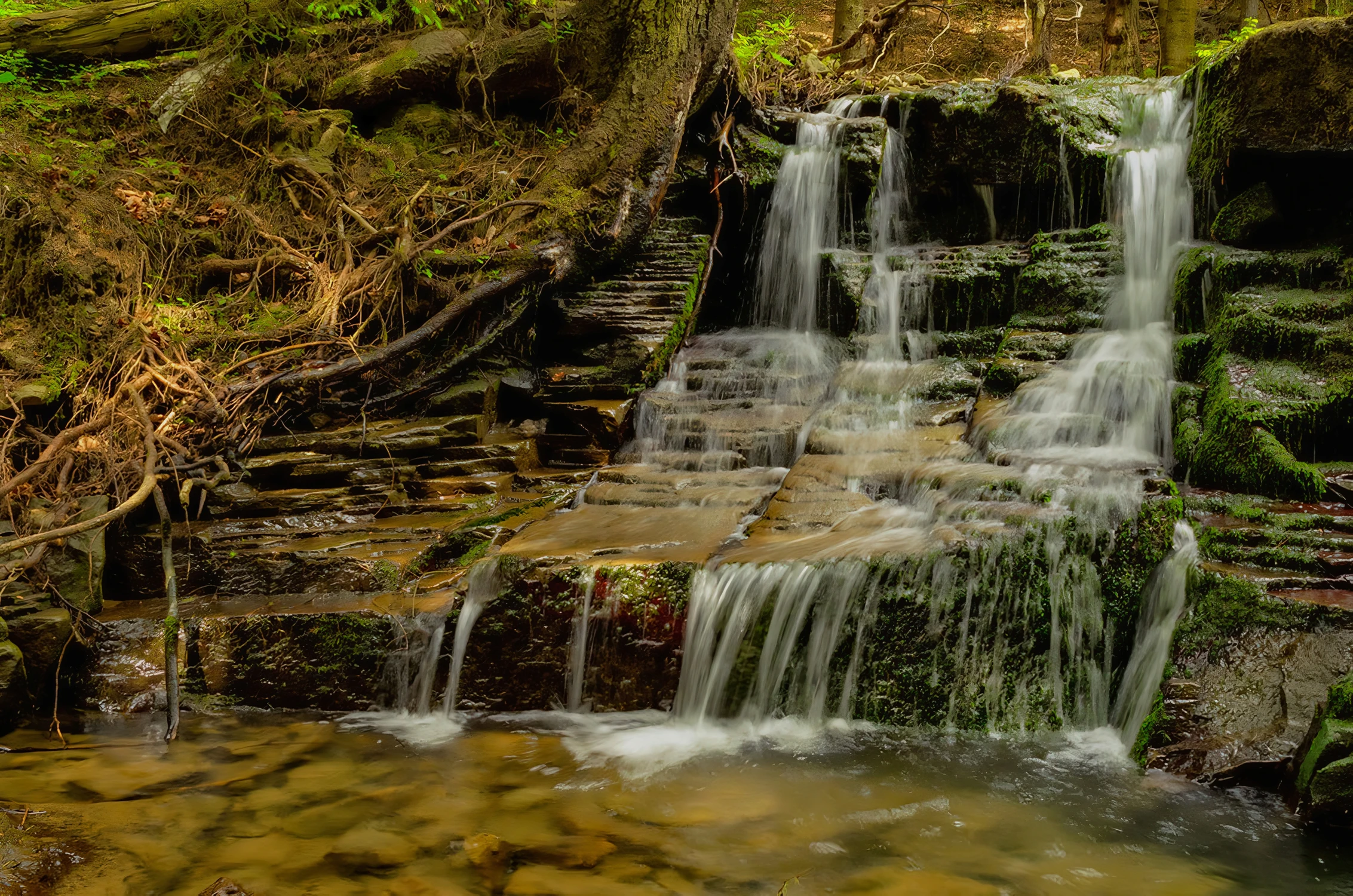 Banalny wodospad zbliżenie