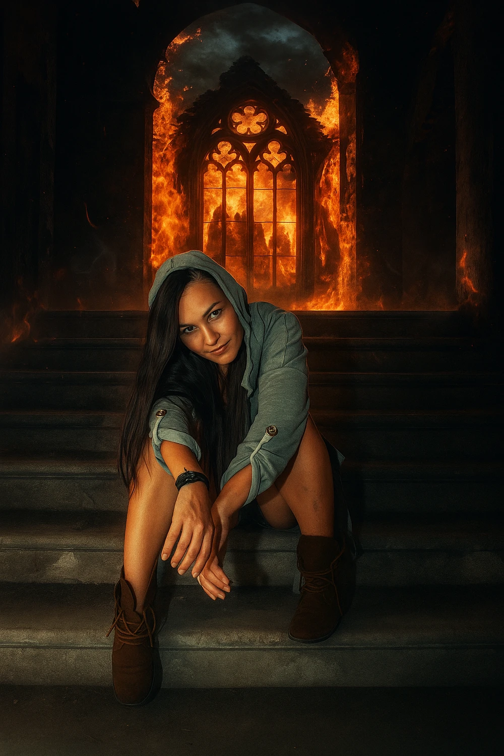 *burning fire*