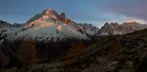 Aiguille verte i Masyw Mont Blanc