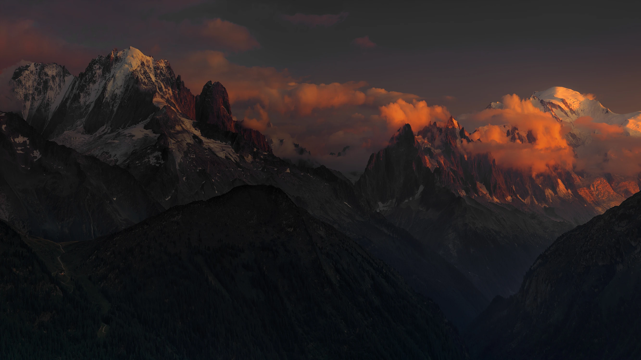 Aiguille Verte i masyw Mont Blanc