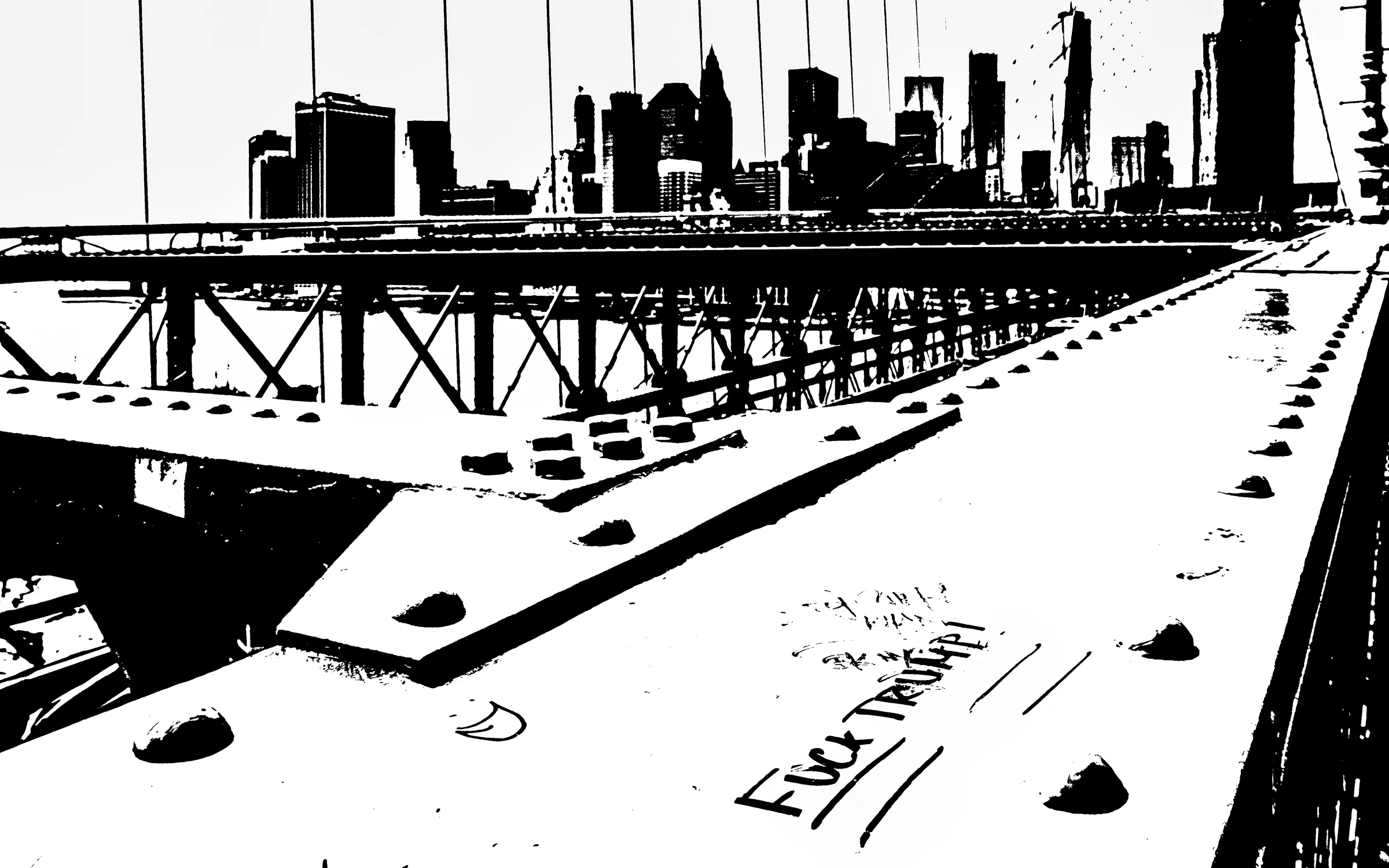 Anonimowy wizjoner z Brooklyn Bridge - 2017 