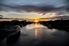 Odra o zachodzie Słońca