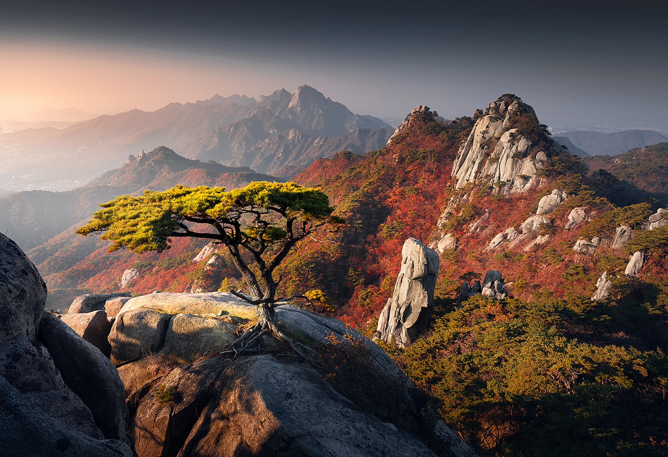 Poranek w Bukhansan NP