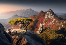 Poranek w Bukhansan NP