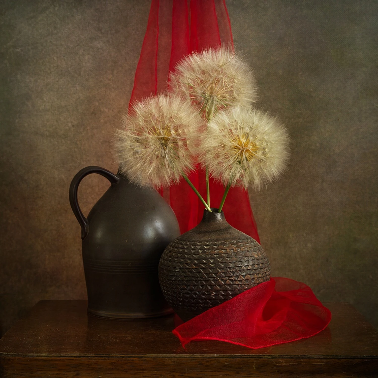 martwa natura z dmuchawcami