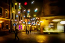 Lublin w świątecznej scenerii - róg ul. Złotej i ul. Rynek